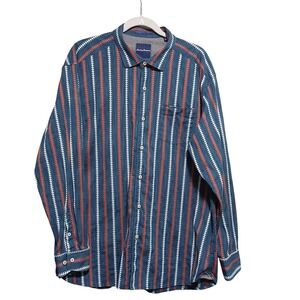 Tommy Bahama Striped Button‎ Up Long Sleeve Casual Shirt XL